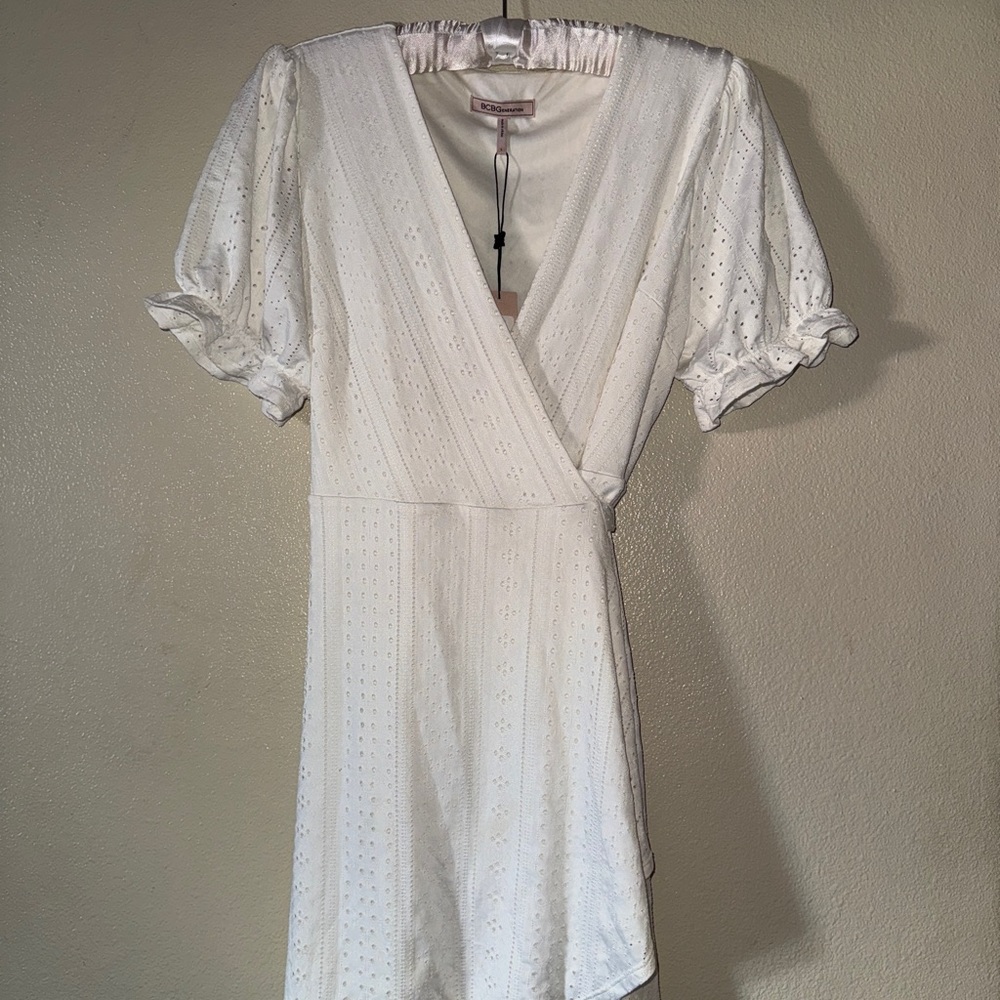 White BCBG Wrap Dress